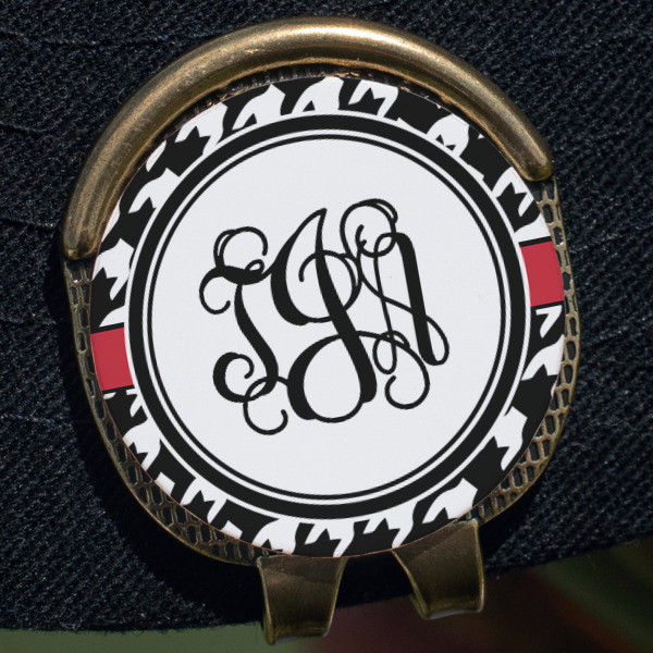 Custom Design - Golf Ball Marker Hat Clip - Gold - Close Up