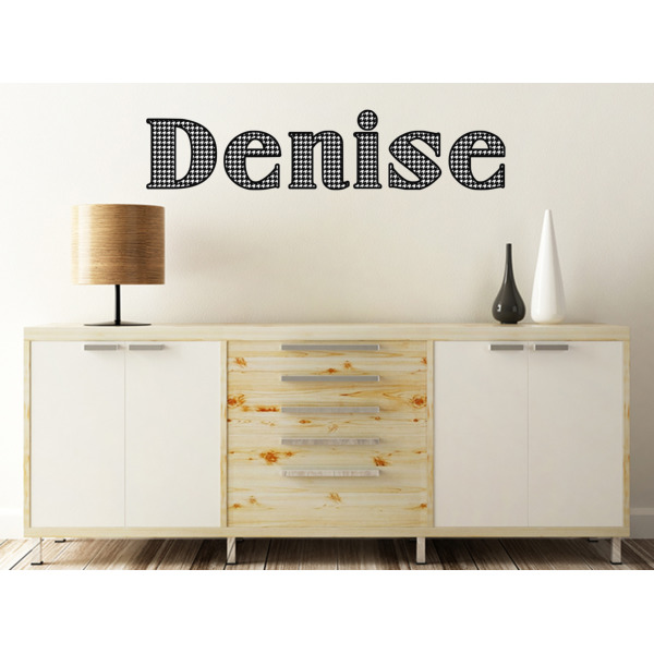 Custom Design - Wall Name Decal On Wooden Desk
