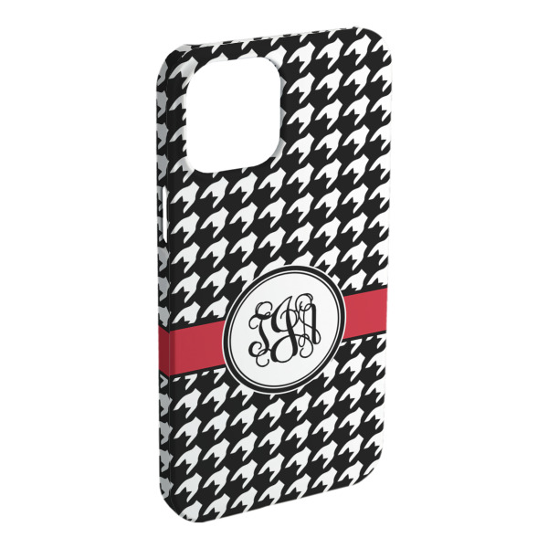 Custom Houndstooth iPhone Case - Plastic - iPhone 15 Plus (Personalized)