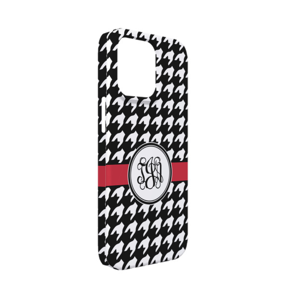 Custom Houndstooth iPhone Case - Plastic - iPhone 13 Mini (Personalized)