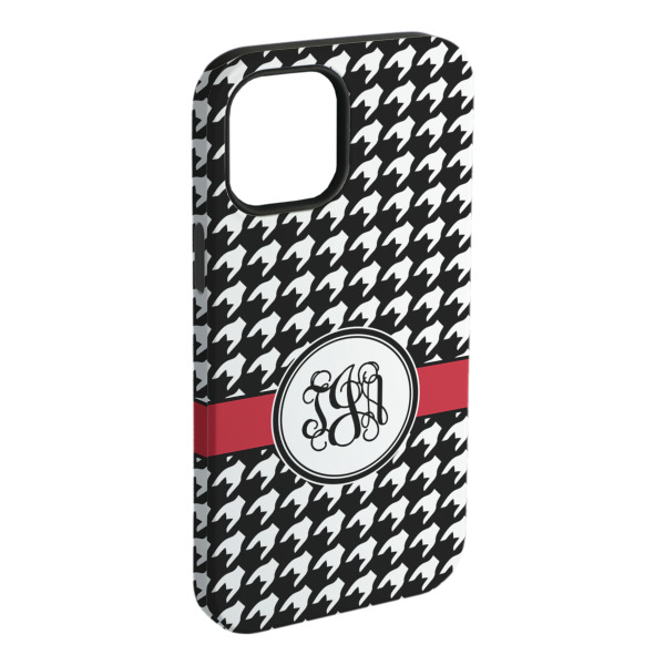 Custom Houndstooth iPhone Case - Rubber Lined (Personalized)