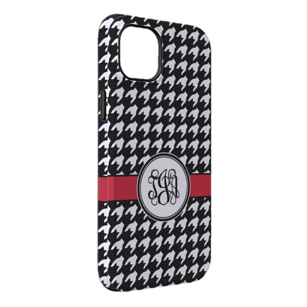 Custom Houndstooth iPhone Case - Rubber Lined - iPhone 14 Pro Max (Personalized)