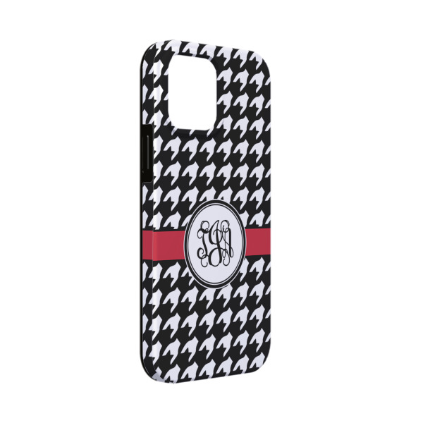 Custom Houndstooth iPhone Case - Rubber Lined - iPhone 13 Mini (Personalized)