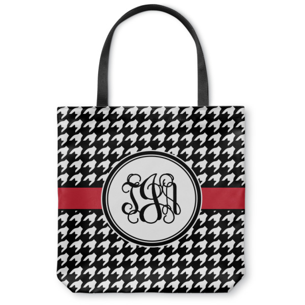 Custom Houndstooth Canvas Tote Bag (Personalized)