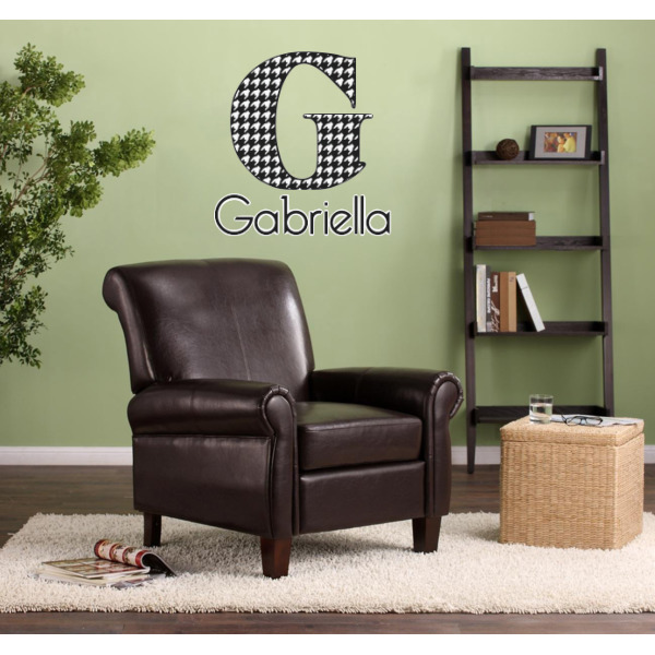 Custom Design - Wall Name & Initial Large on Living Room Wall