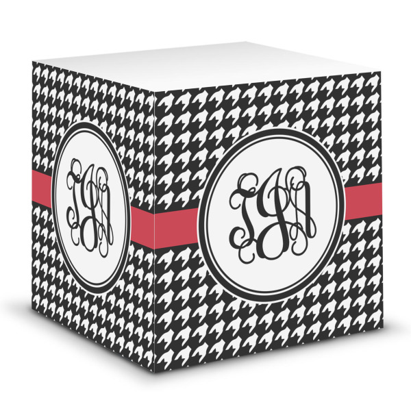 Custom Houndstooth Sticky Note Cube (Personalized)