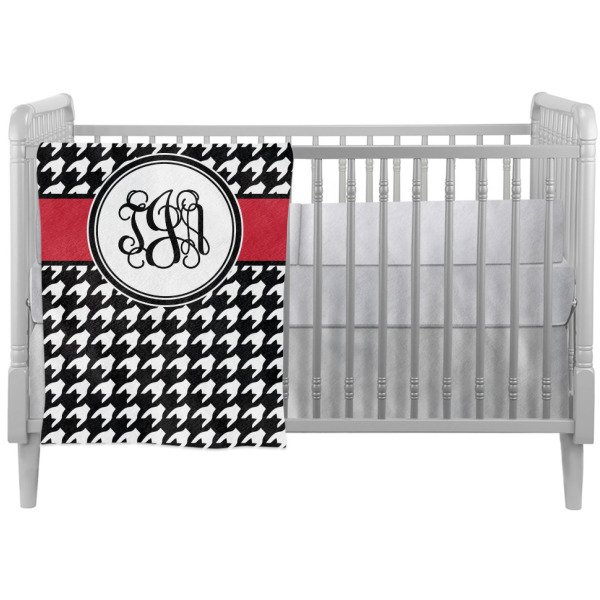 Custom Houndstooth Crib Comforter / Quilt (Personalized)