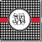 Houndstooth Square Decal - Small (Personalized)