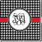 Houndstooth Square Decal - Medium (Personalized)
