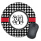 Houndstooth Round Mouse Pad (Personalized)