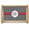 Houndstooth Natural Wooden Tray - Small (Personalized)