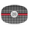 Houndstooth Plastic Platter - Microwave & Oven Safe Composite Polymer (Personalized)