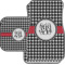 Houndstooth Car Floor Mats Set - 2 Front & 2 Back (Personalized)