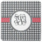 Houndstooth Square Rubber Backed Coaster (Personalized)
