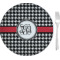 Houndstooth 8" Glass Appetizer / Dessert Plates - Single or Set (Personalized)