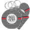 Houndstooth Plastic Keychain (Personalized)