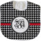 Houndstooth Velour Baby Bib w/ Monogram