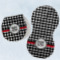 Houndstooth Burp Pads - Velour - Set of 2 w/ Monogram