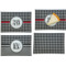 Houndstooth Set of 4 Glass Rectangular Appetizer / Dessert Plate (Personalized)