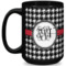 Houndstooth 15 Oz Coffee Mug - Black (Personalized)