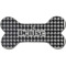 Houndstooth Ceramic Dog Ornament - Front w/ Monogram