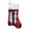 Houndstooth Reversible Sequin Stocking - Red (Personalized)