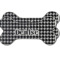 Houndstooth Ceramic Dog Ornament - Front & Back w/ Monogram