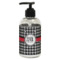 Houndstooth Plastic Soap / Lotion Dispenser (8 oz - Small - Black) (Personalized)