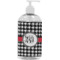Houndstooth Plastic Soap / Lotion Dispenser (16 oz - Large - White) (Personalized)