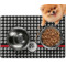 Houndstooth Dog Food Mat - Small w/ Monogram