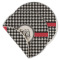 Houndstooth Round Linen Placemat - Double Sided (Personalized)
