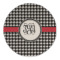 Houndstooth Round Linen Placemat (Personalized)