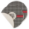 Houndstooth Round Linen Placemat - Single Sided - Set of 4 (Personalized)