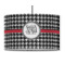 Houndstooth 12" Drum Pendant Lamp - Fabric (Personalized)