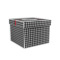 Houndstooth Gift Box with Lid - Canvas Wrapped - Medium (Personalized)