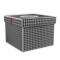 Houndstooth Gift Box with Lid - Canvas Wrapped - X-Large (Personalized)