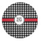 Houndstooth 5' Round Indoor Area Rug (Personalized)