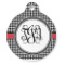 Houndstooth Round Pet ID Tag (Personalized)