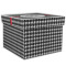 Houndstooth Gift Box with Lid - Canvas Wrapped - XX-Large (Personalized)