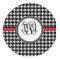 Houndstooth Round Stone Trivet (Personalized)