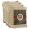 Houndstooth Reusable Cotton Grocery Bags - Set of 3 (Personalized)