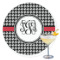 Houndstooth Printed Drink Topper - 3.5" (Personalized)