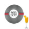 Houndstooth Printed Drink Topper - 2.15" (Personalized)