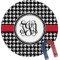 Houndstooth Round Fridge Magnet (Personalized)