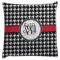 Houndstooth Decorative Pillow Case (Personalized)