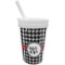 Houndstooth Sippy Cup with Straw (Personalized)