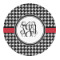 Houndstooth Round Decal (Personalized)