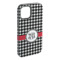 Houndstooth iPhone Case - Rubber Lined - iPhone 15 Plus (Personalized)