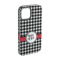 Houndstooth iPhone Case - Rubber Lined - iPhone 15 Pro (Personalized)
