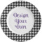 Houndstooth Ceramic Dinner Plates (Set of 4) (Personalized)
